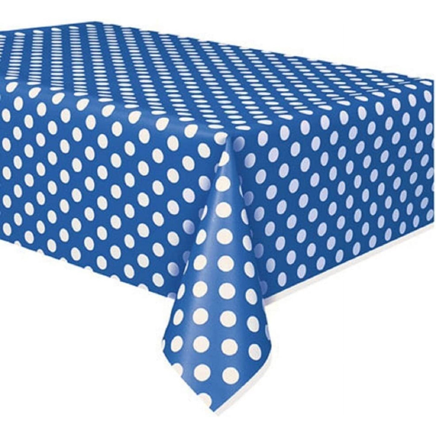 PMU Polka Dot Table Cover Yellow Plastic Rectangle 54" x 84" Tablecloth Square Wipeable Waterproof Disposable Party Decoration Great for Dining, Parties, Picnics, Bbq's, Summer Gatherings