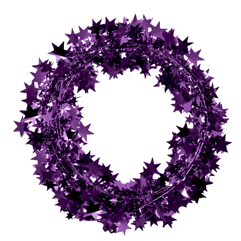 PMU Star Wire Shiny - Garland Halloween, Christmas Party, Wedding, Birthday, Festive Home Decoration Ornament 25ft Tinsel
