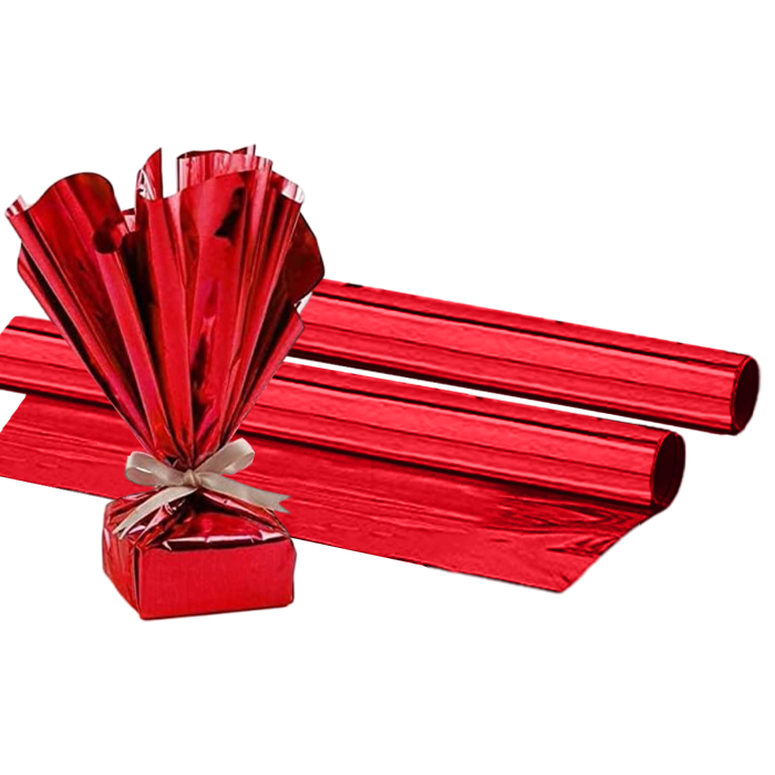 PMU Gift Wrap Mylar Roll - Highly Reflective Metallic Foil Paper - Perfect Wrapping Paper for Gifts, Baskets, Wedding, Birthday, Christmas, Arts & Crafts, Balloon Weights