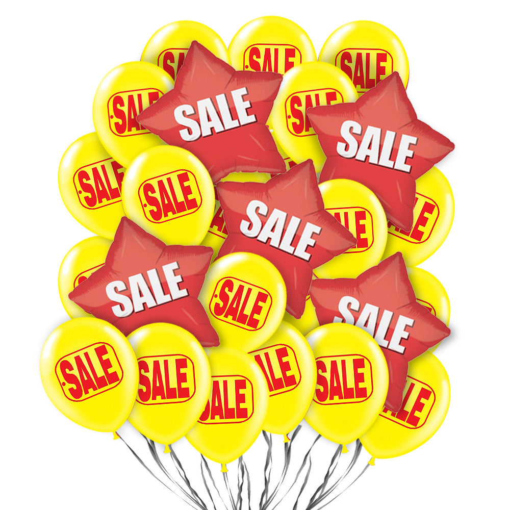 PMU Sale Balloons Assortment Kit with Color Coordinate Ribbons