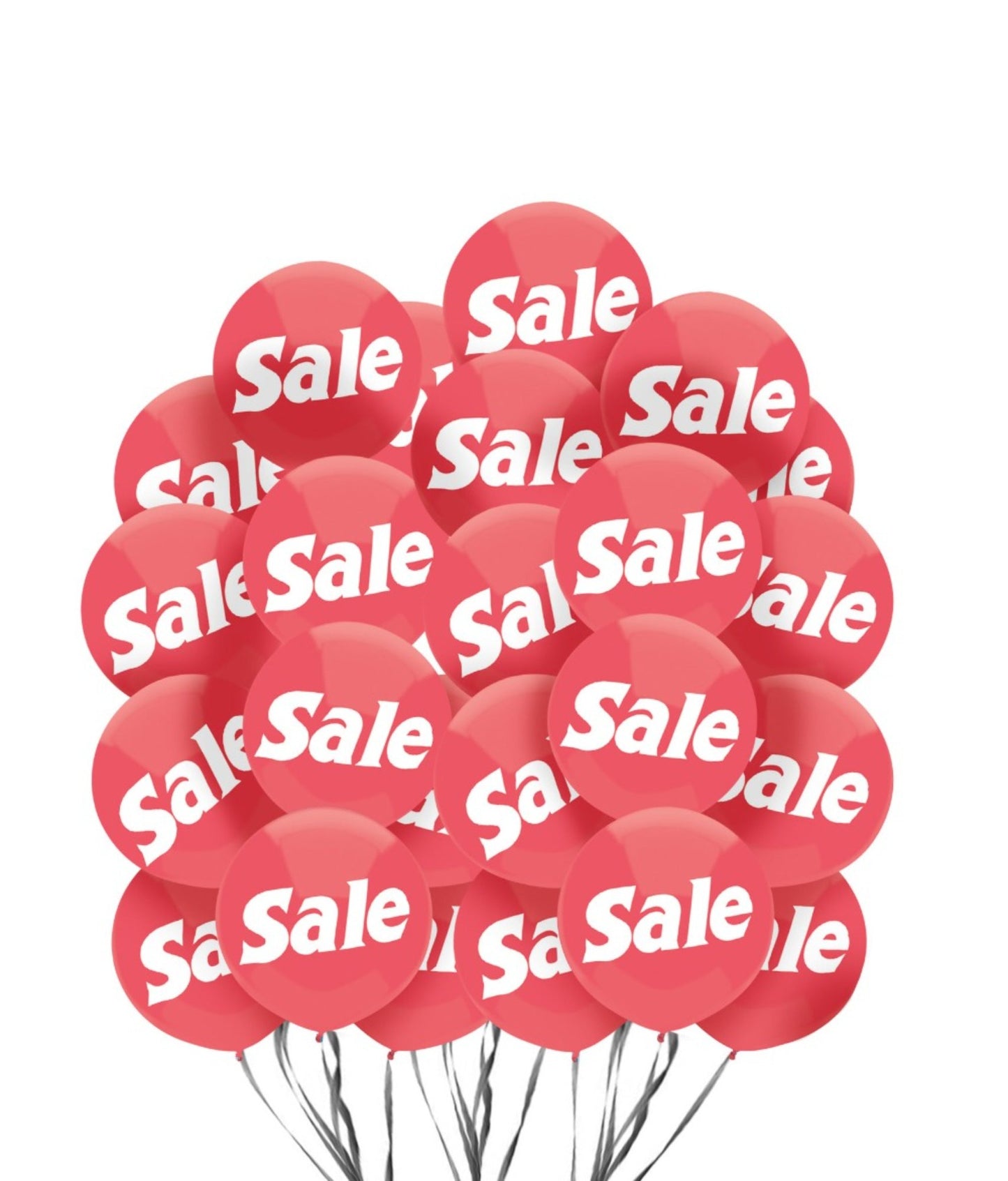 PMU Sale Balloons Assortment Kit with Color Coordinate Ribbons