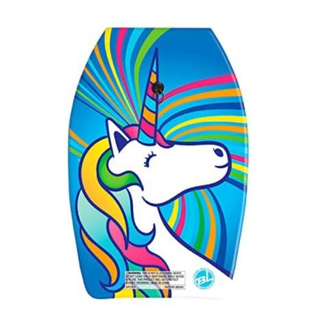 PMU 26 Inch Graphics Printed Bodyboard - Lightweight Wrist Leash Slick Bottom Boogie Board for Beach, Sea & Pool - Surfing Board for Kids, Teens & Adults Wave Conditions Pkg/1
