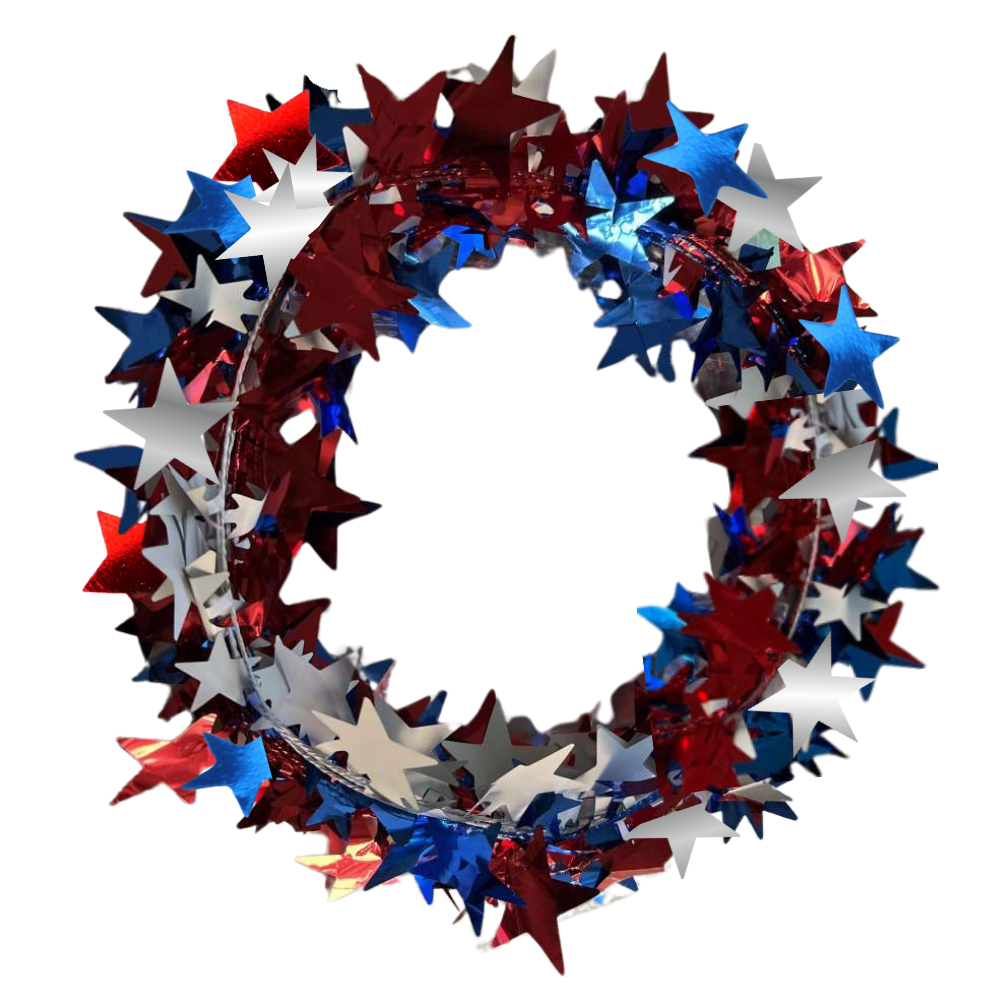 PMU Star Wire Shiny - Garland Halloween, Christmas Party, Wedding, Birthday, Festive Home Decoration Ornament 25ft Tinsel