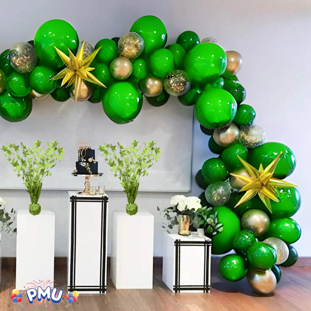 PMU Starburst Balloon Centerpiece - Beautiful Table Centerpieces for Memorial Day, Birthdays, Halloween, Veterans Day Party & Independence Day Celebration - 15in / 7.34cm