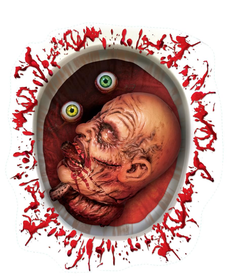 PMU Halloween Party Decoration Accessory Bloody Rat Toilet Seat Cover 12in x 17in Party Accessory (1/pkg) Pkg/1