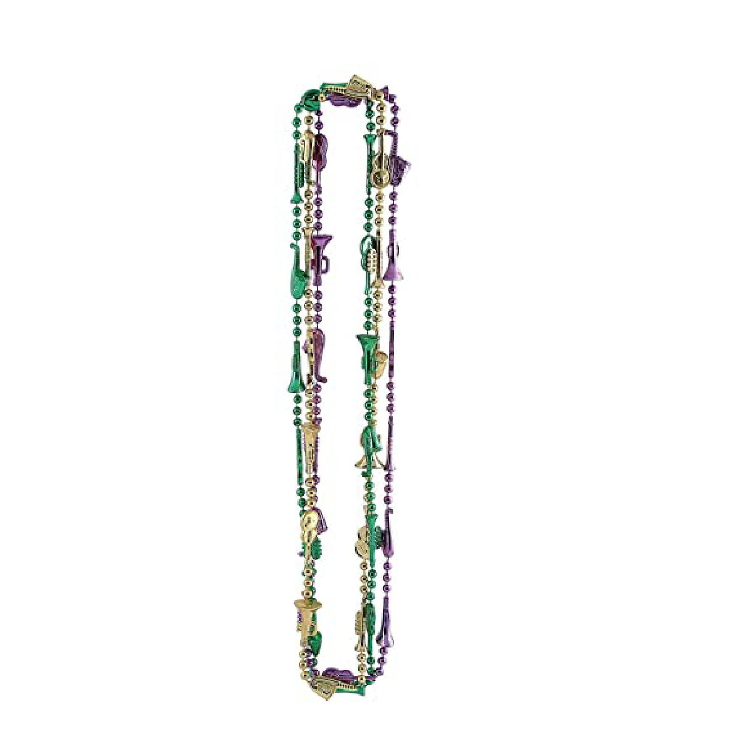 PMU Mardi Gras Metallic Beads, Carnival Party, Necklace, Party Favor