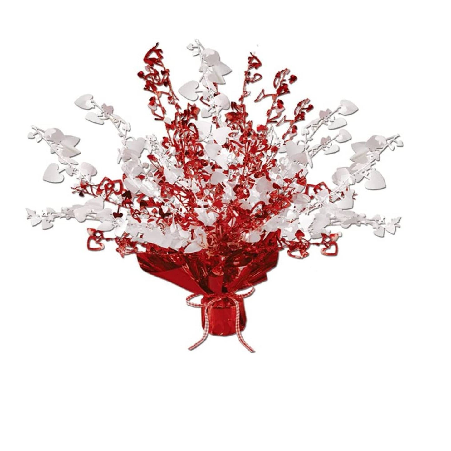 PMU Valentine’s Day Hearts Glitter Burst Centerpiece 15 Inch Balloon Weight