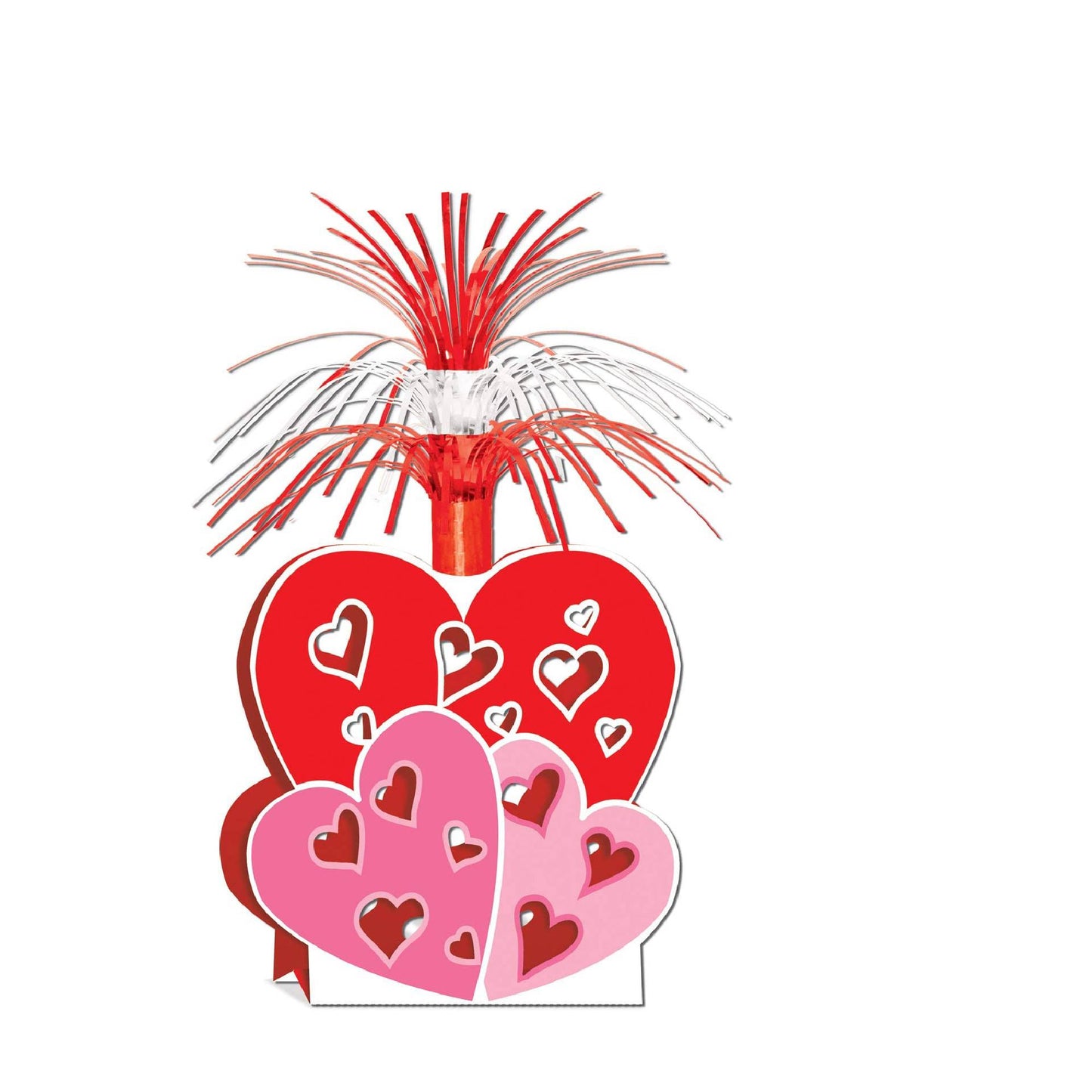 PMU Valentine’s Day Hearts Glitter Burst Centerpiece 15 Inch Balloon Weight
