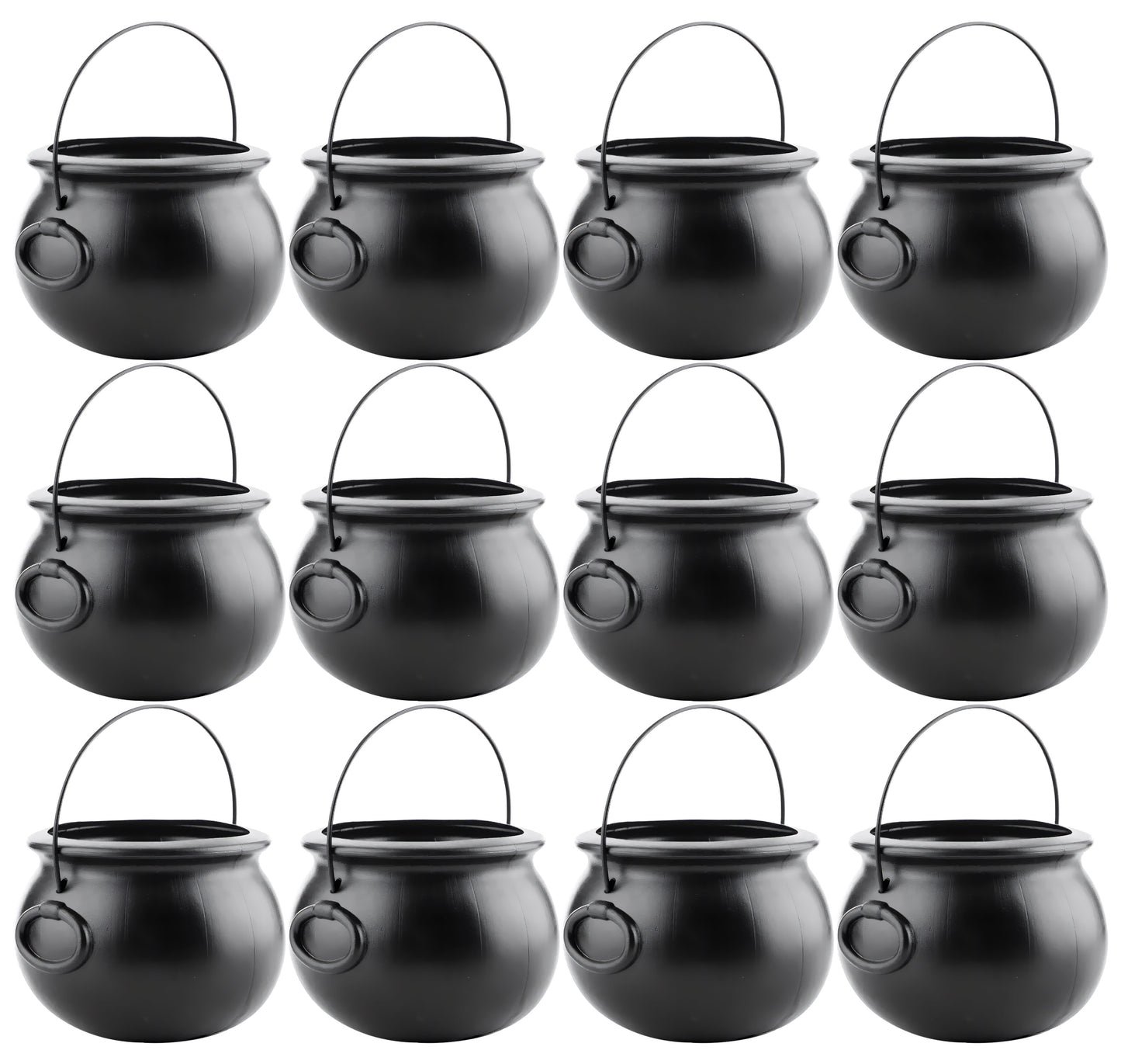 PMU Halloween Cauldron - Blow Mold Plastic Party Accessory - Candy Holder for Kids - Halloween Party Favors & Supplies - 8 Inch