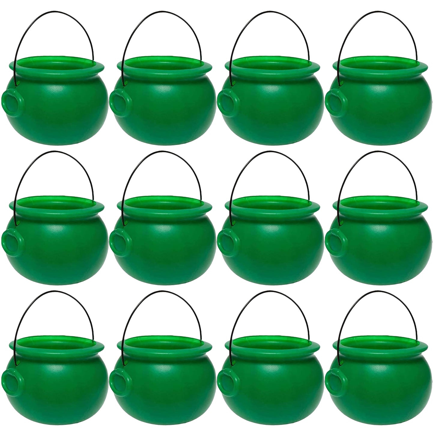 PMU Halloween Cauldron - Blow Mold Plastic Party Accessory - Candy Holder for Kids - Halloween Party Favors & Supplies - 8 Inch