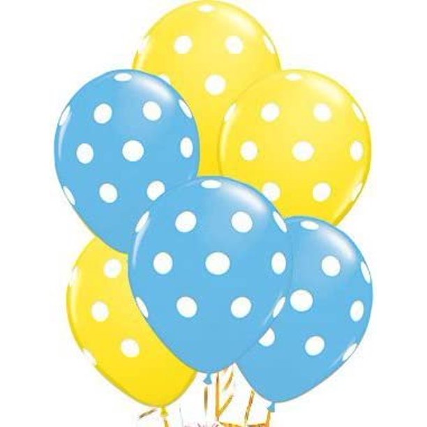 PMU Polka Dot Balloons - Multicolor Small Balloons for Birthdays, Weddings, Christmas, Halloween Anniversaries, Baby Shower & Party Favors Supplies - 11 Inches