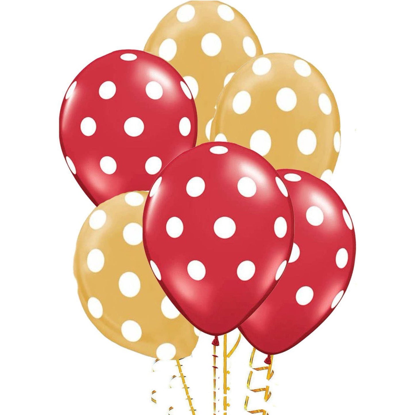 PMU Polka Dot Balloons - Multicolor Small Balloons for Birthdays, Weddings, Christmas, Halloween Anniversaries, Baby Shower & Party Favors Supplies - 11 Inches