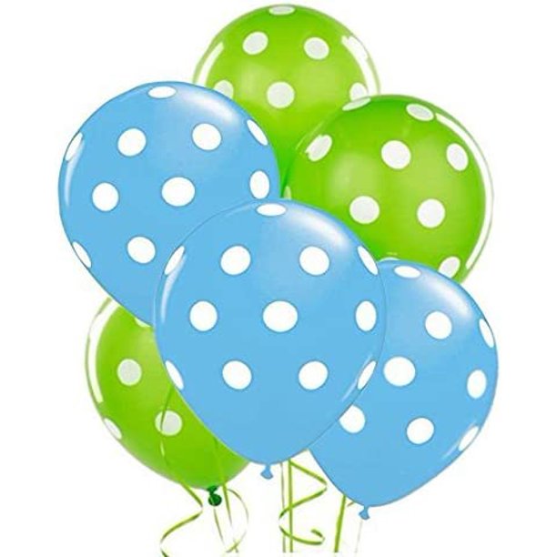PMU Polka Dot Balloons - Multicolor Small Balloons for Birthdays, Weddings, Christmas, Halloween Anniversaries, Baby Shower & Party Favors Supplies - 11 Inches