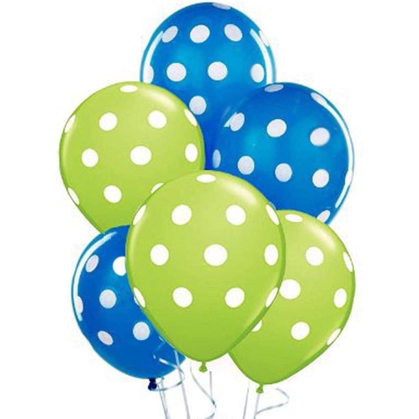 PMU Polka Dot Balloons - Multicolor Small Balloons for Birthdays, Weddings, Christmas, Halloween Anniversaries, Baby Shower & Party Favors Supplies - 11 Inches
