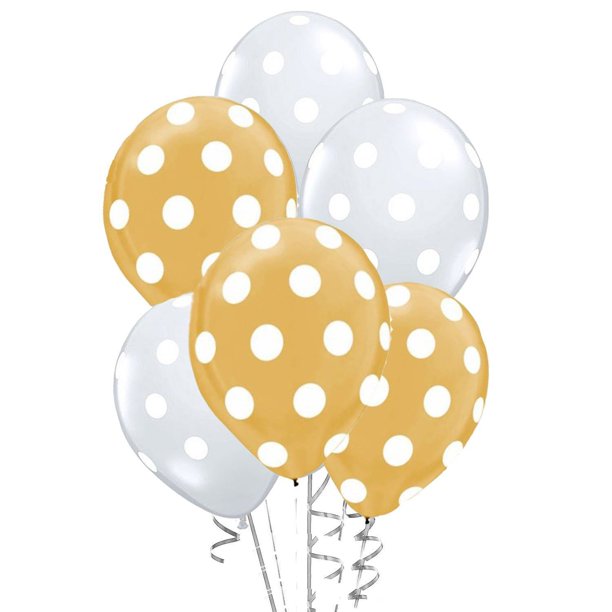 PMU Polka Dot Balloons - Multicolor Small Balloons for Birthdays, Weddings, Christmas, Halloween Anniversaries, Baby Shower & Party Favors Supplies - 11 Inches