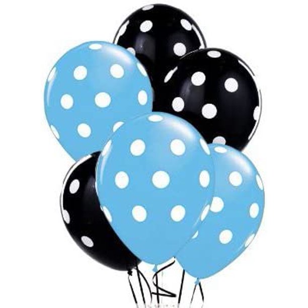 PMU Polka Dot Balloons - Multicolor Small Balloons for Birthdays, Weddings, Christmas, Halloween Anniversaries, Baby Shower & Party Favors Supplies - 11 Inches