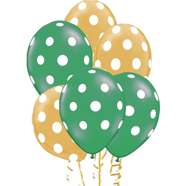 PMU Polka Dot Balloons - Multicolor Small Balloons for Birthdays, Weddings, Christmas, Halloween Anniversaries, Baby Shower & Party Favors Supplies - 11 Inches