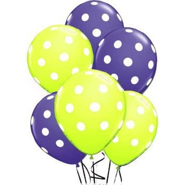 PMU Polka Dot Balloons - Multicolor Small Balloons for Birthdays, Weddings, Christmas, Halloween Anniversaries, Baby Shower & Party Favors Supplies - 11 Inches