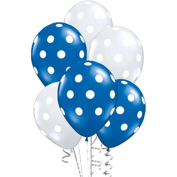PMU Polka Dot Balloons - Multicolor Small Balloons for Birthdays, Weddings, Christmas, Halloween Anniversaries, Baby Shower & Party Favors Supplies - 11 Inches