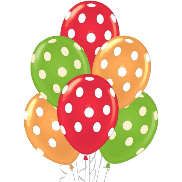 PMU Polka Dot Balloons - Multicolor Small Balloons for Birthdays, Weddings, Christmas, Halloween Anniversaries, Baby Shower & Party Favors Supplies - 11 Inches