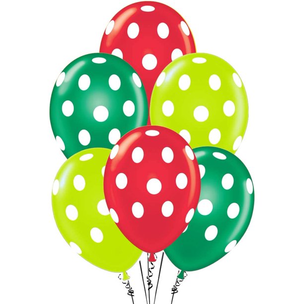 PMU Polka Dot Balloons - Multicolor Small Balloons for Birthdays, Weddings, Christmas, Halloween Anniversaries, Baby Shower & Party Favors Supplies - 11 Inches