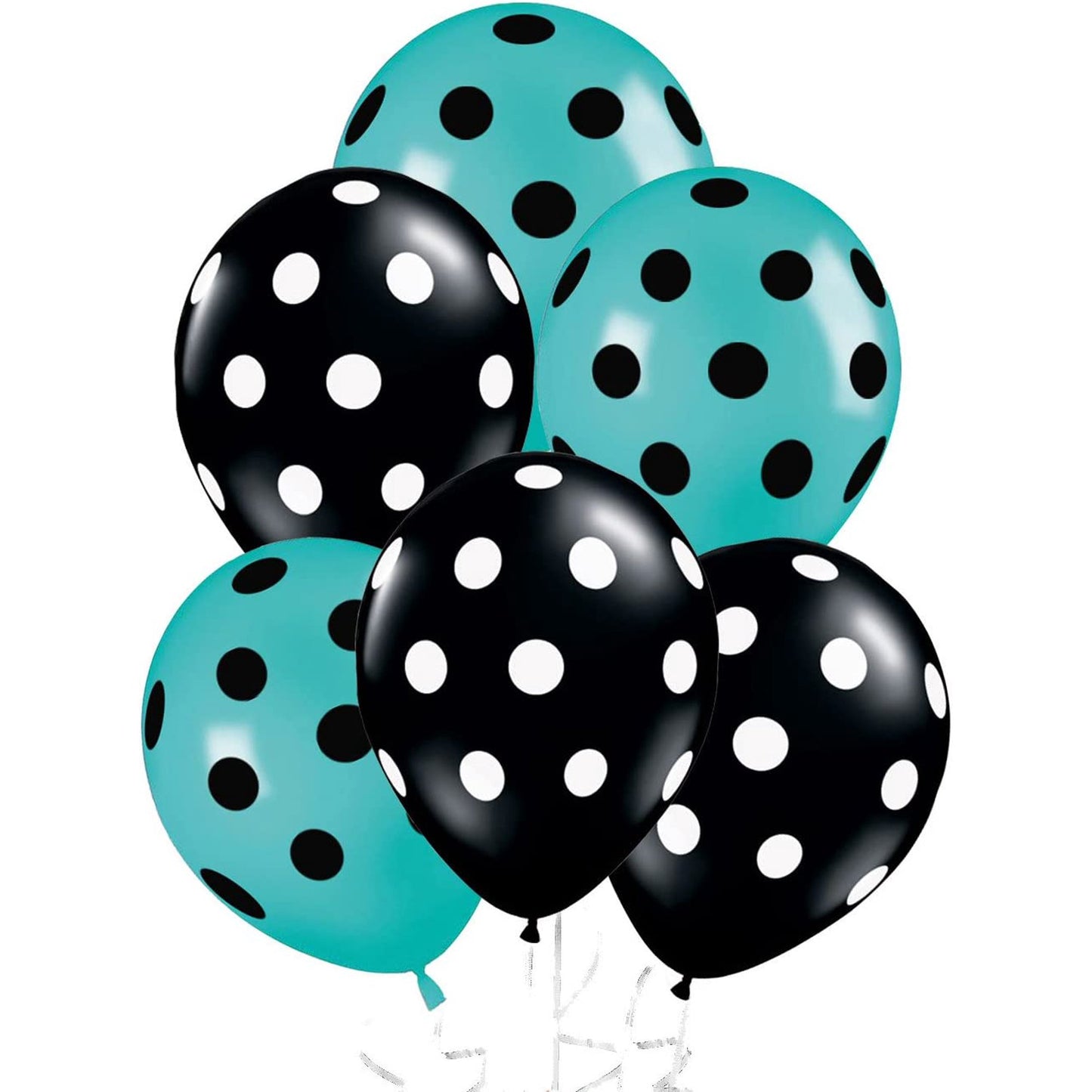PMU Polka Dot Balloons - Multicolor Small Balloons for Birthdays, Weddings, Christmas, Halloween Anniversaries, Baby Shower & Party Favors Supplies - 11 Inches