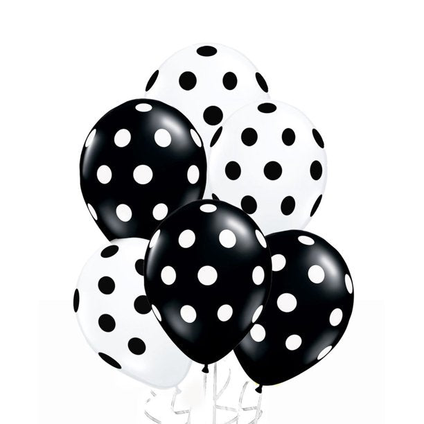 PMU Polka Dot Balloons - Multicolor Small Balloons for Birthdays, Weddings, Christmas, Halloween Anniversaries, Baby Shower & Party Favors Supplies - 11 Inches