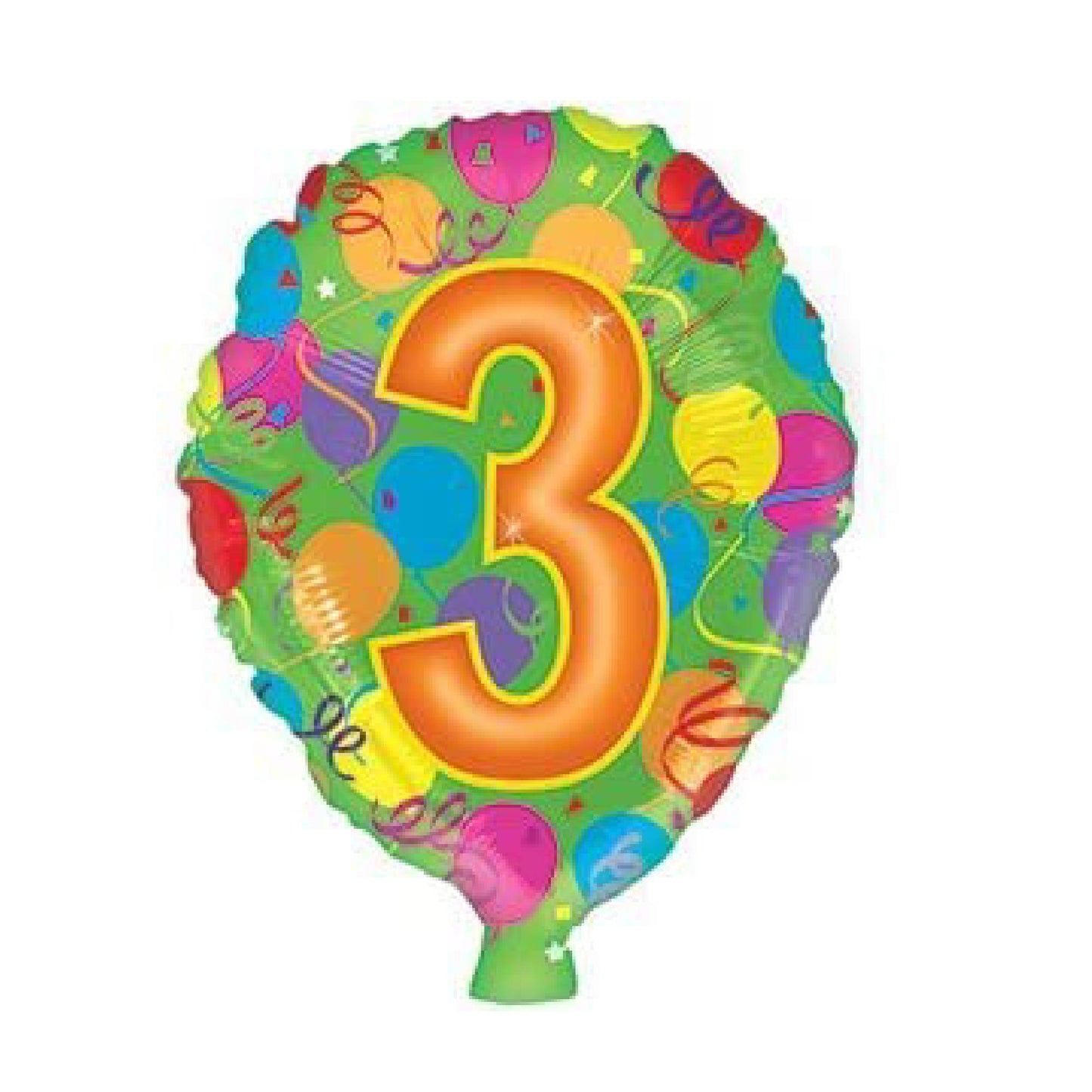PMU Foiltex 18 Inch Numbering Latex Shape Bright Party Decoration Balloons