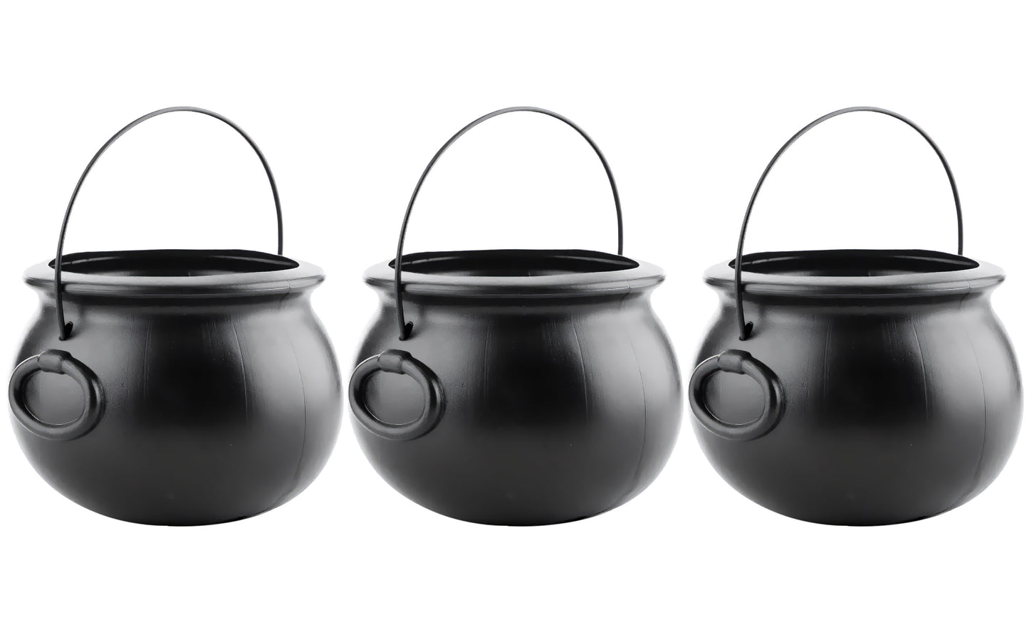 PMU Halloween Cauldron - Blow Mold Plastic Party Accessory - Candy Holder for Kids - Halloween Party Favors & Supplies - 8 Inch