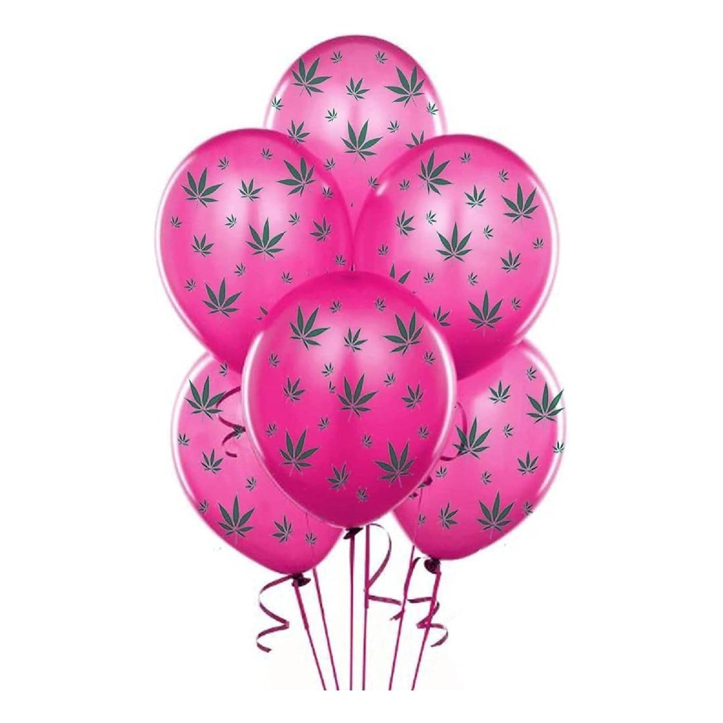 PMU Marijuana Balloons PartyTex 11in with All-Over Print Green Marijuana Leaves