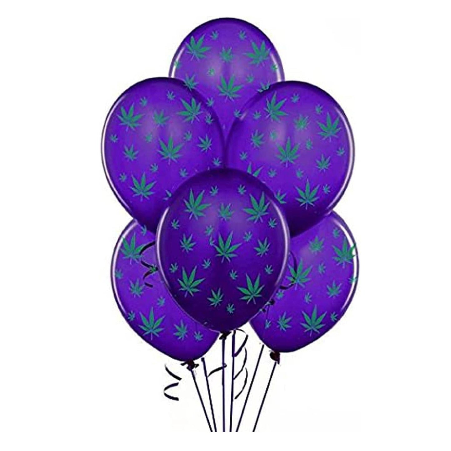 PMU Marijuana Balloons PartyTex 11in with All-Over Print Green Marijuana Leaves