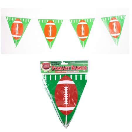 PMU Football Game Day Giant Pennant Banner 23in x 144in Party Decorations, Indoor/Outdoor Accessories
