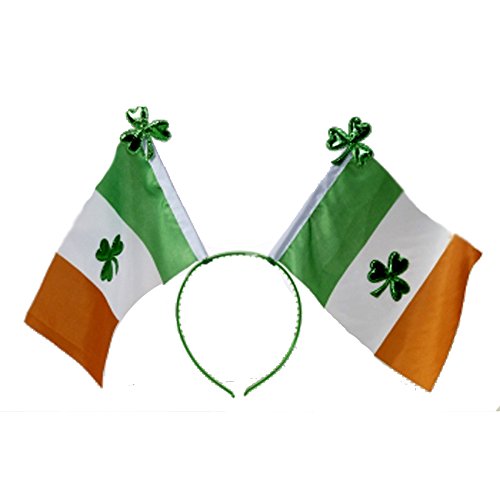 PMU Saint Patrick's Day Irish Flag Boppers with Shamrock Costume Headband (1/pkg) Pkg/1