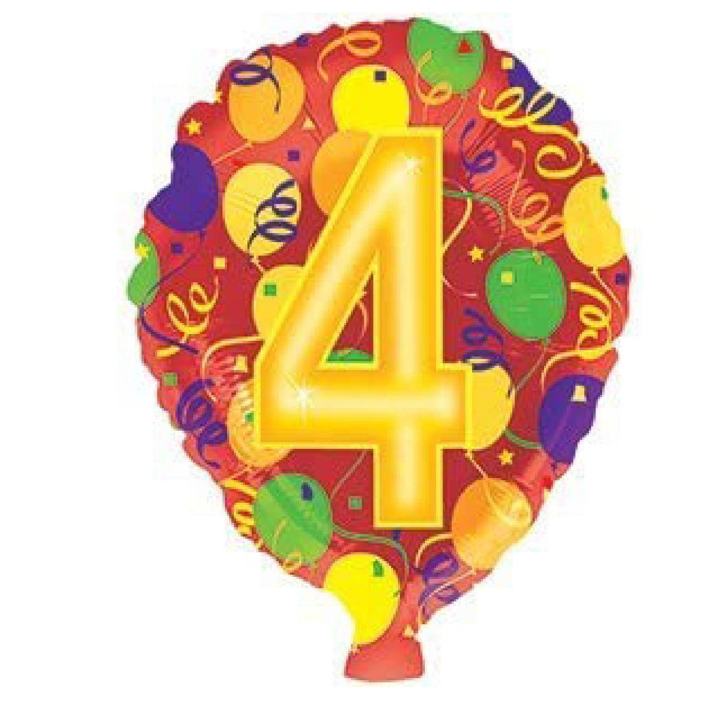 PMU Foiltex 18 Inch Numbering Latex Shape Bright Party Decoration Balloons