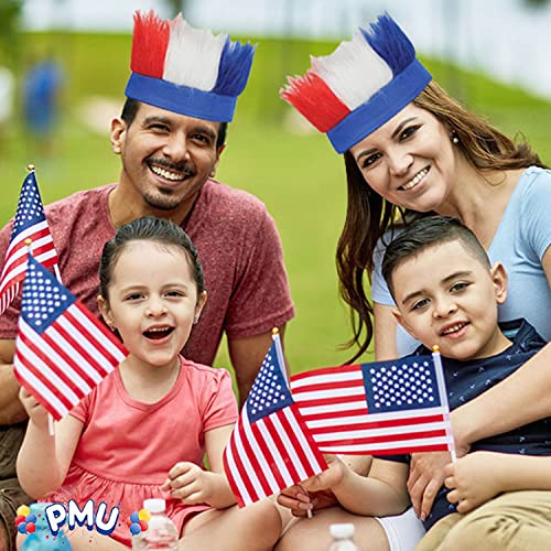 PMU Patriotic Hairy Headband (Red, White, Blue) Party Accessory