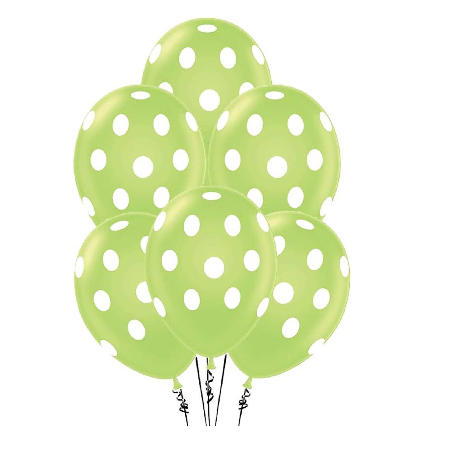 PMU Polka Dot Balloons PartyTex 11 Inch with All-Over Print White Dots