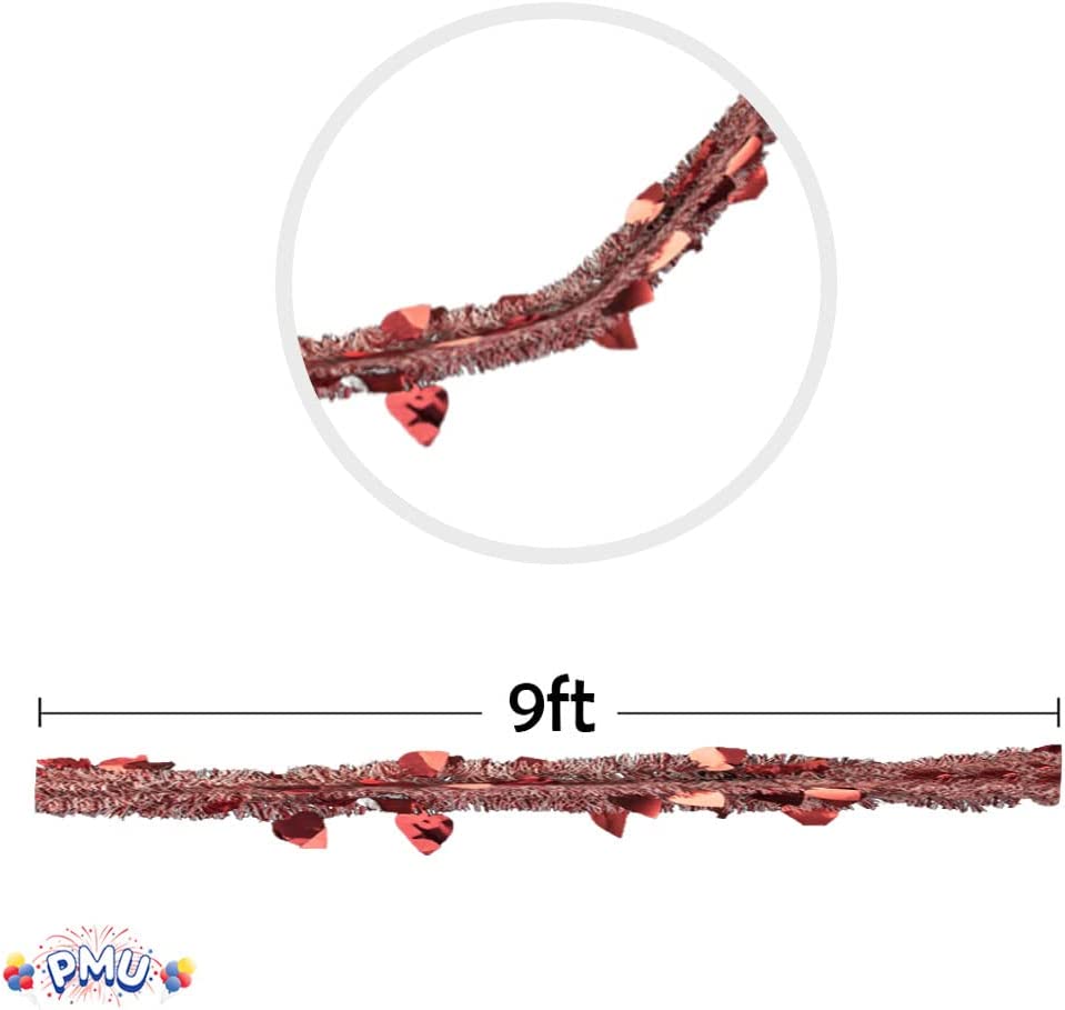 PMU Jack-O-Lanter Halloween Party Decoration and Valentine’s Day Tinsel Garland