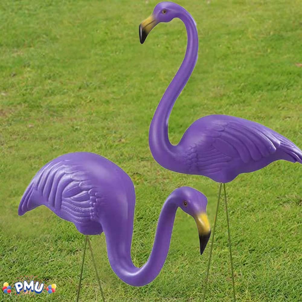 PMU Luau Paradise Lawn Flamingo Decor - Large Flamingo for Lawn & Yard Ornaments - Perfect Outdoor Decor for Luau Tropical Party, Home, Yard, Lawn