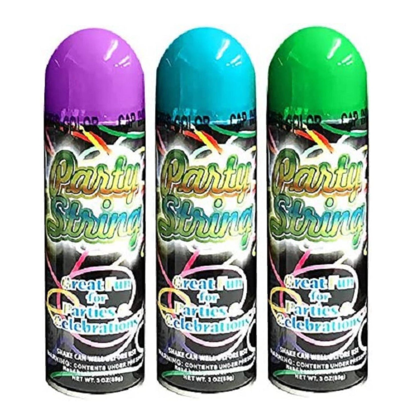 PMU Party String Streamer Spray 3oz Assorted Colors