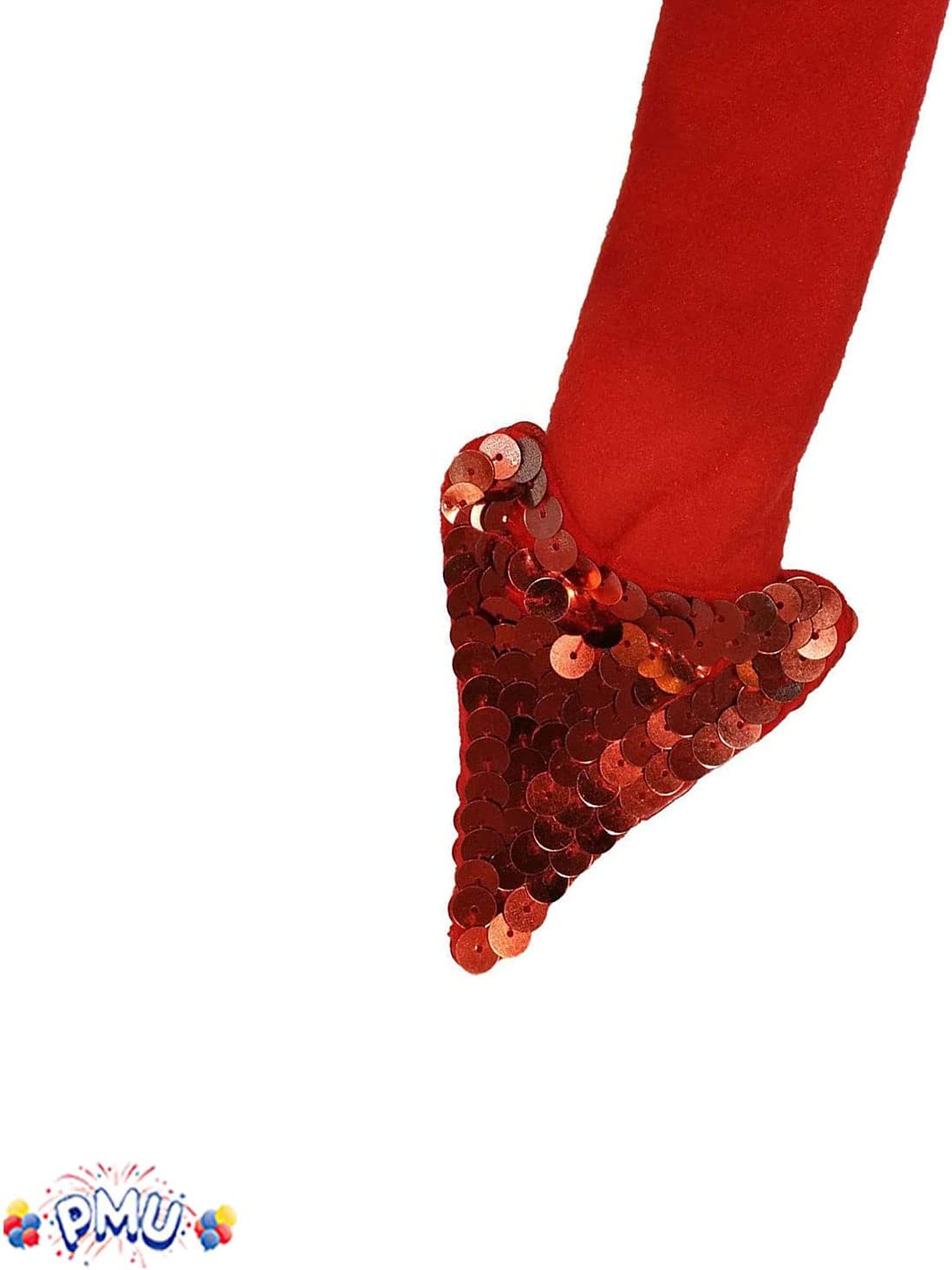PMU Rubie Red Felt Devil Tail - Perfect for Halloween Cosplays, Birthdays, Holidays & Theme Parties - Best Party Accessory for Male & Female - 19.5 Inch