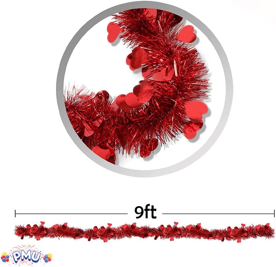 PMU Jack-O-Lanter Halloween Party Decoration and Valentine’s Day Tinsel Garland