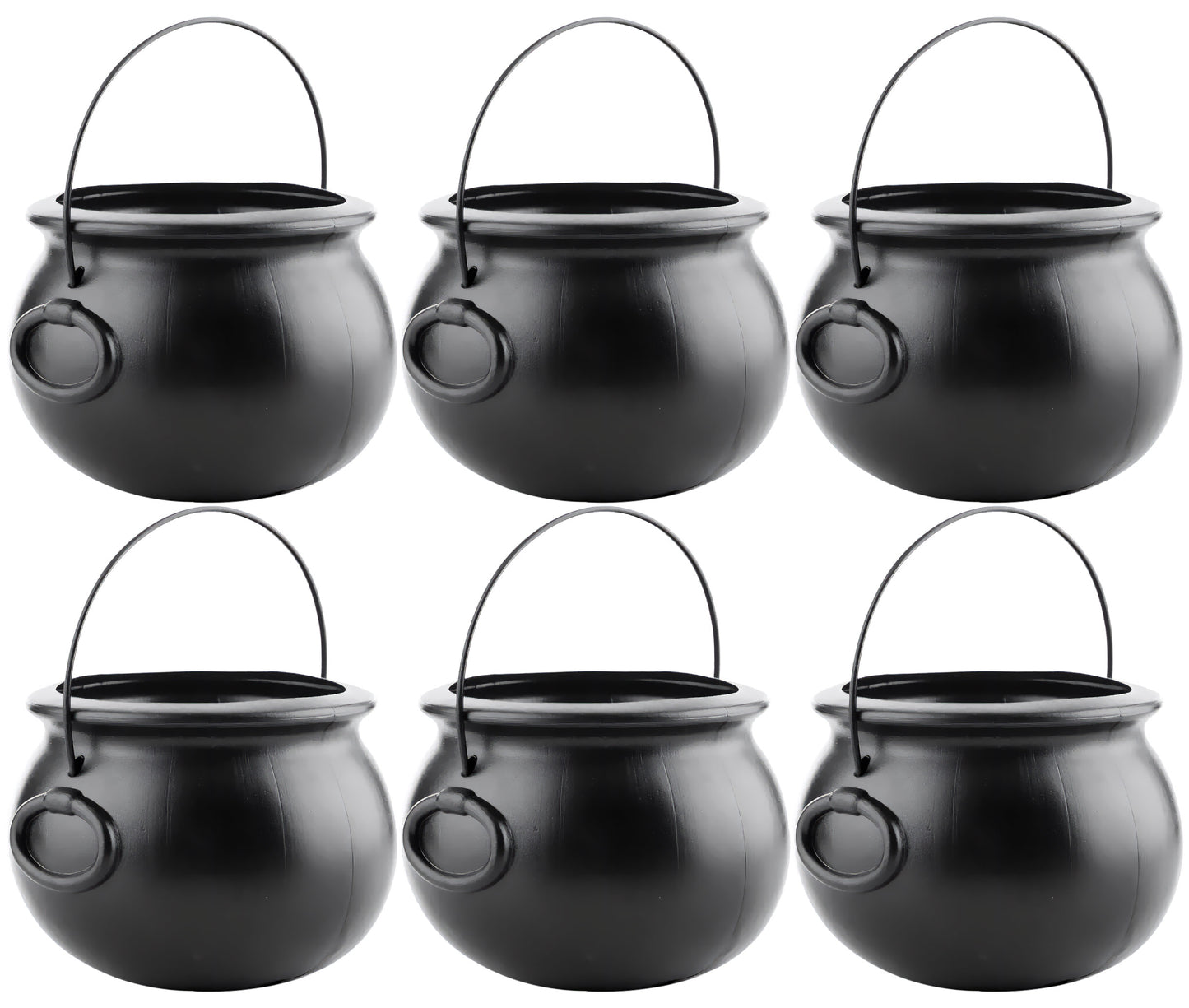 PMU Halloween Cauldron - Blow Mold Plastic Party Accessory - Candy Holder for Kids - Halloween Party Favors & Supplies - 8 Inch