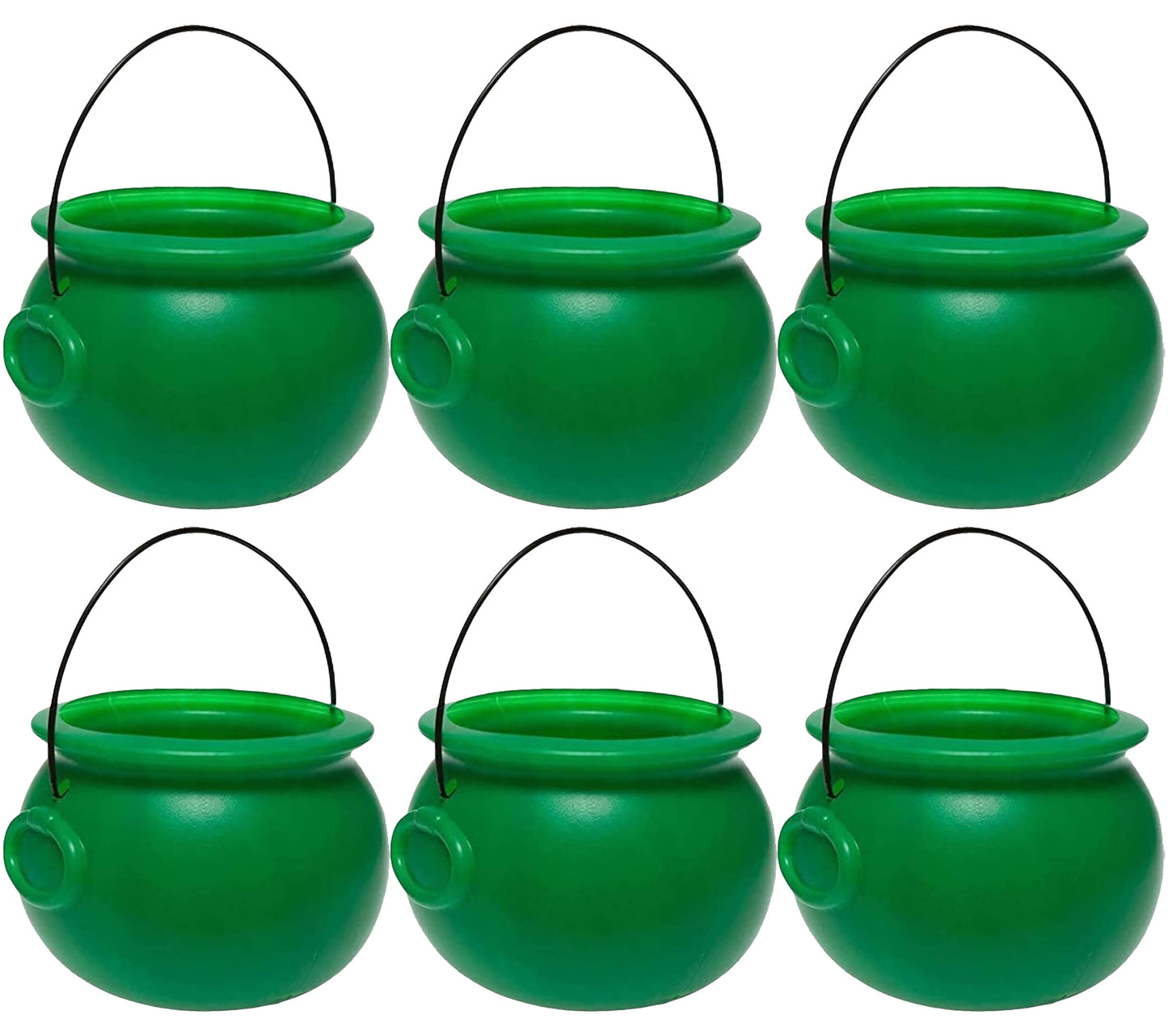 PMU Halloween Cauldron - Blow Mold Plastic Party Accessory - Candy Holder for Kids - Halloween Party Favors & Supplies - 8 Inch
