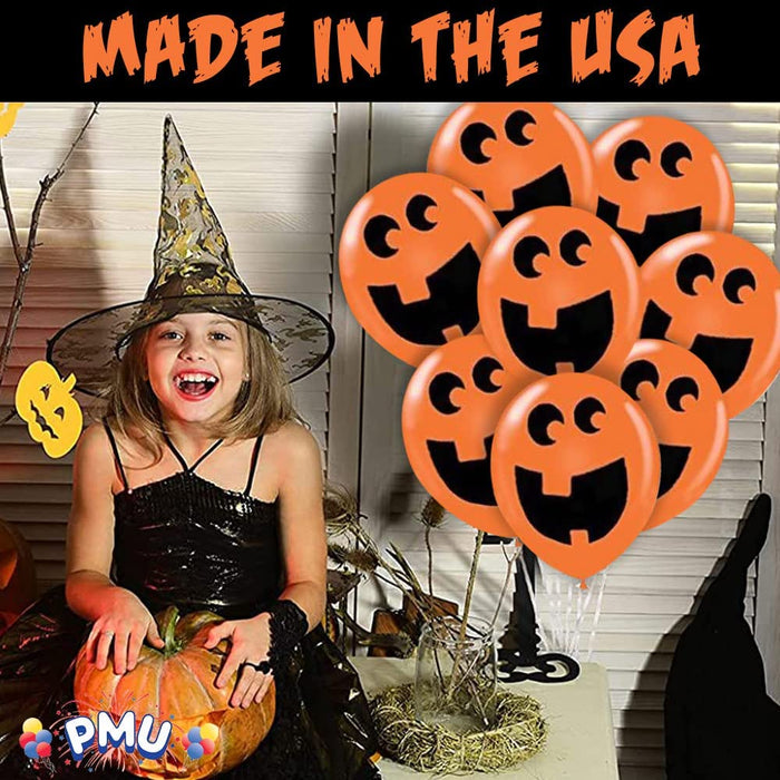 PMU Halloween Fun Faces Trio Balloons - Small Latex Balloons for Halloween Theme Parties, Trick-or-Treat & Party Favors Supplies - 12 Inch