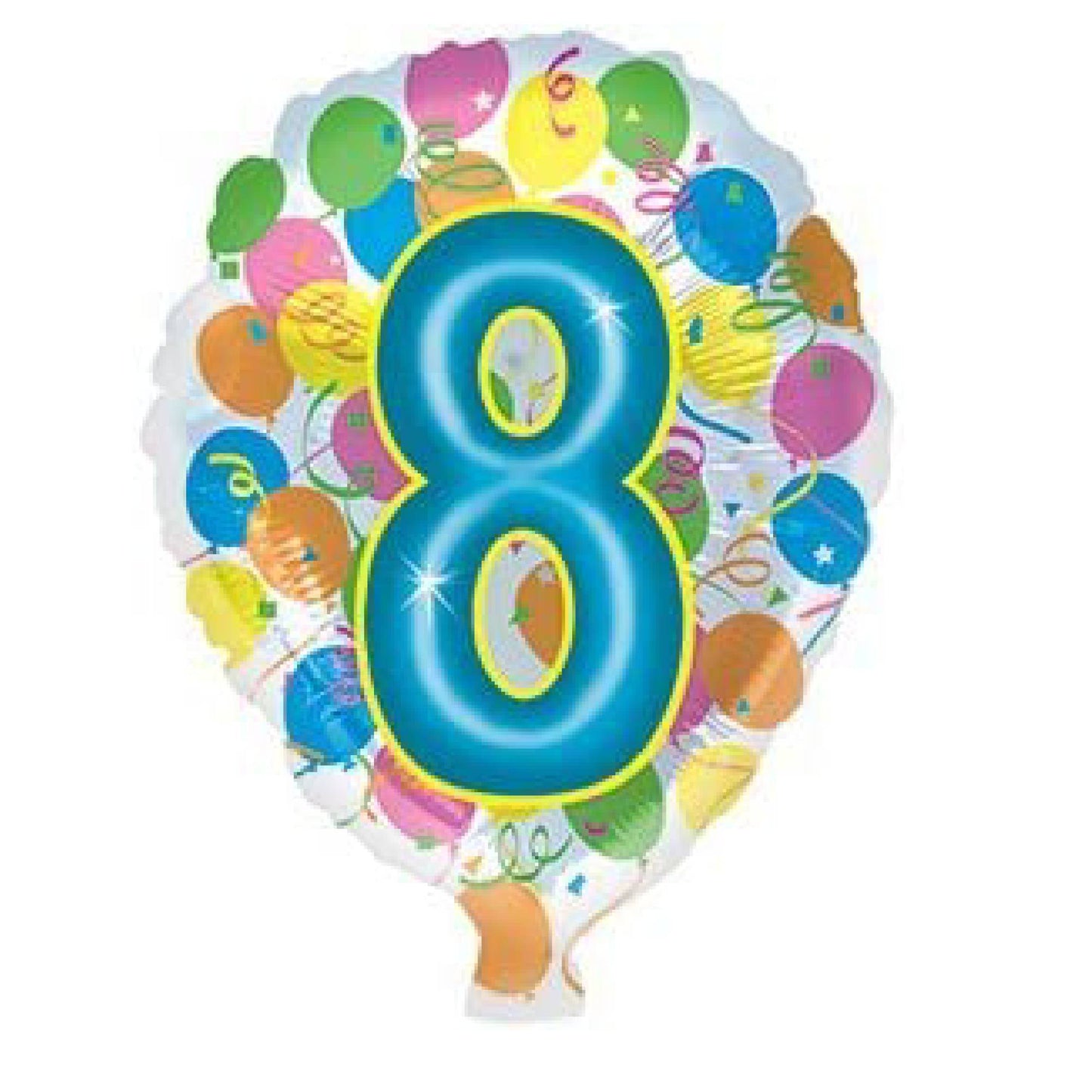 PMU Foiltex 18 Inch Numbering Latex Shape Bright Party Decoration Balloons