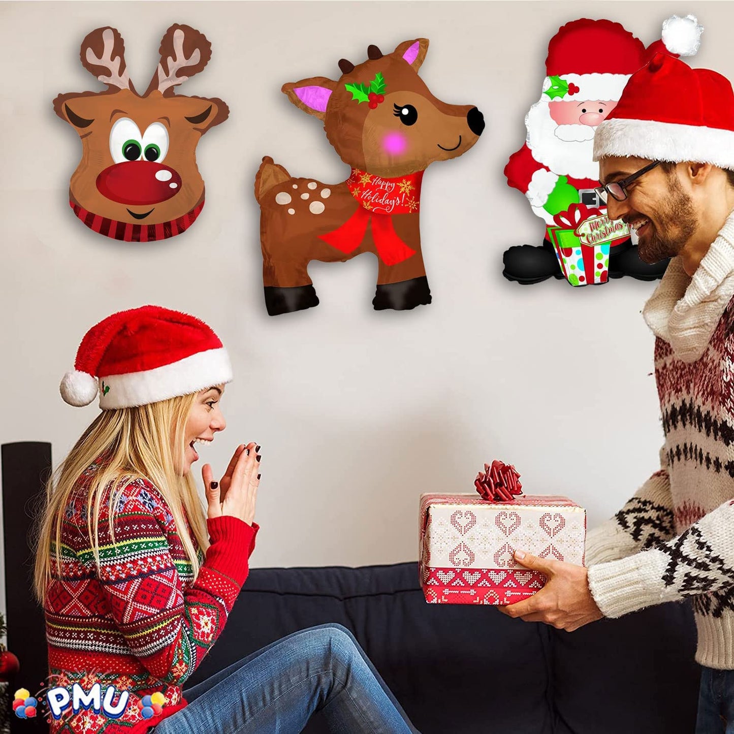 PMU Christmas Mylar-Foil Balloons