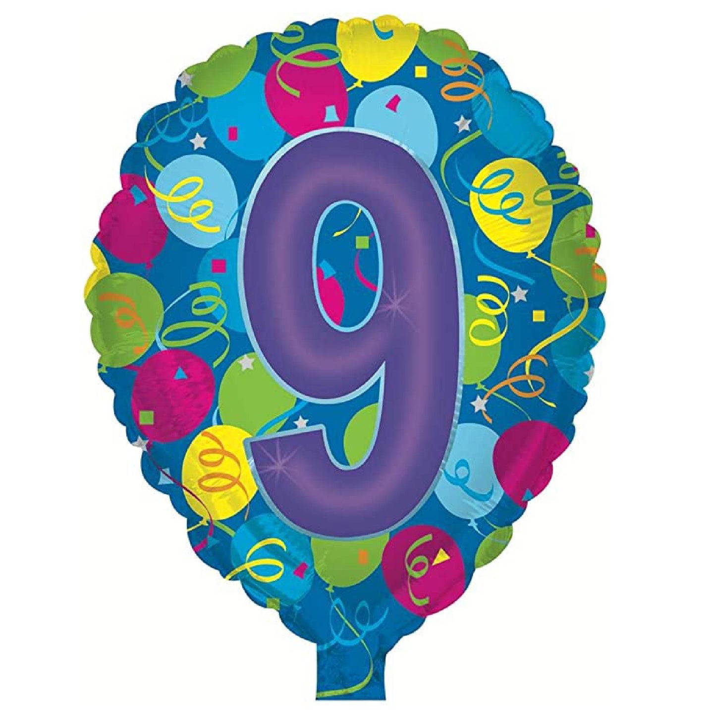 PMU Foiltex 18 Inch Numbering Latex Shape Bright Party Decoration Balloons