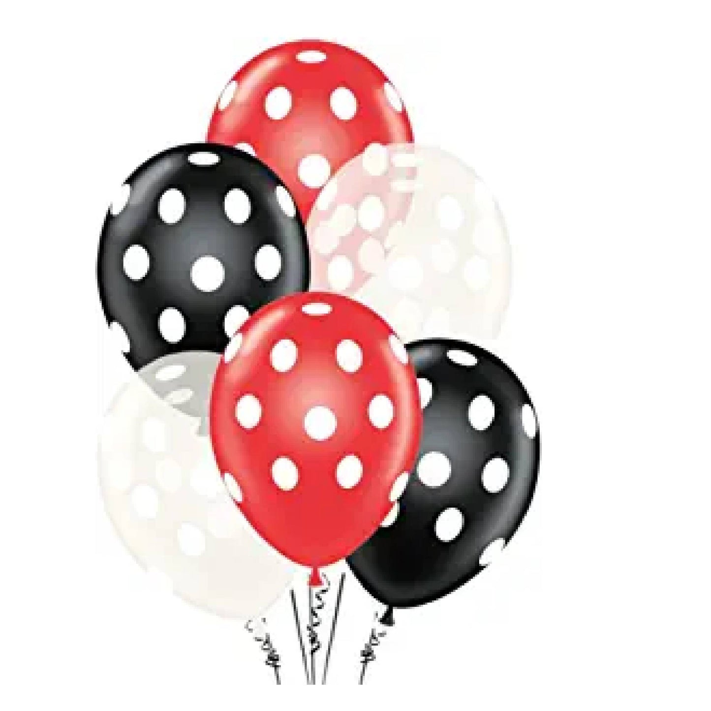 PMU Polka Dot Balloons - Multicolor Small Balloons for Birthdays, Weddings, Christmas, Halloween Anniversaries, Baby Shower & Party Favors Supplies - 11 Inches