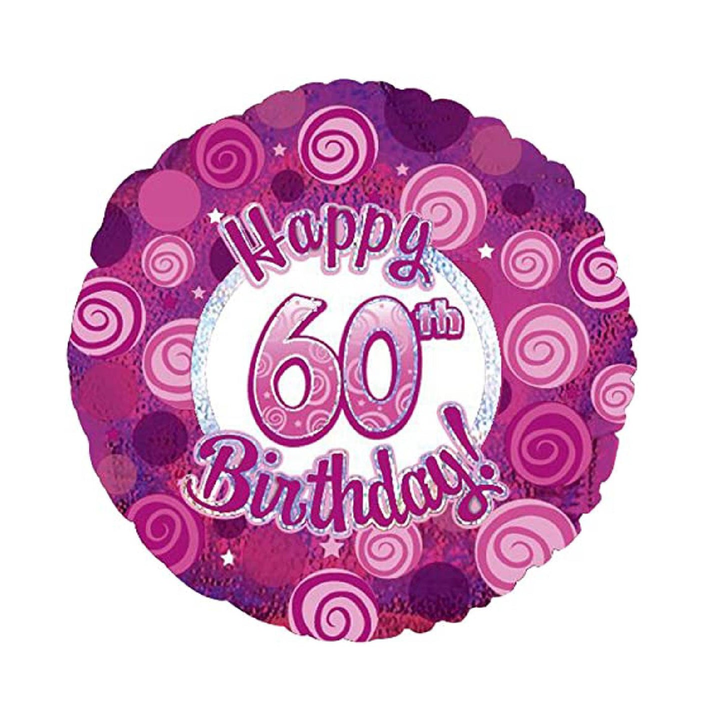 PMU Happy Birthday Pink and Blue Dazzeloon Balloon (18 Inch Mylar)