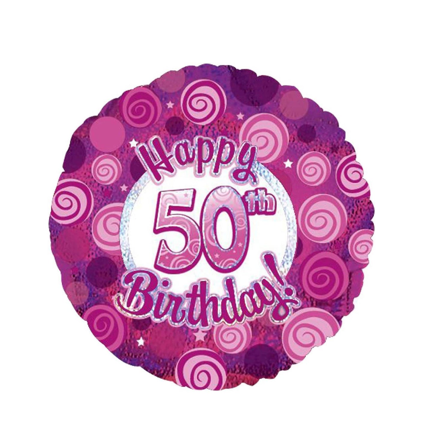 PMU Happy Birthday Pink and Blue Dazzeloon Balloon (18 Inch Mylar)